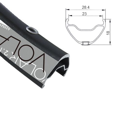 Обод Alex Rims Volar 2.3 FV 28H 29", черный