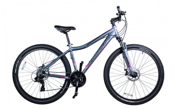 Велосипед Comanche Orinoco 27 L Disc 14.5", серый-розовый Велосипед Comanche Orinoco 27 L Disc 14.5", серый-розовый