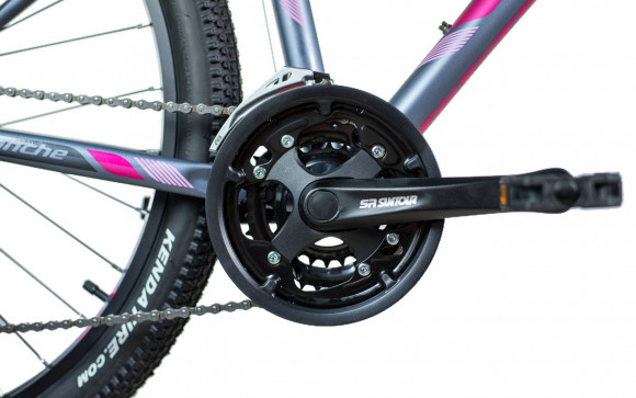 Велосипед Comanche Orinoco 27 L Disc 14.5", серый-розовый Велосипед Comanche Orinoco 27 L Disc 14.5", серый-розовый