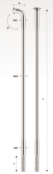 Набір спиць Pillar Duo 292MM 38PC, чорний