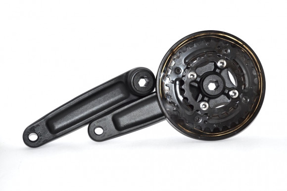 Шатун SR Suntour CW10 Duro D H BAZG 175MM 32/22T, черный