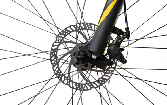 Велосипед Comanche Prairie 27 Disc 1.2 17.5", серый-желтый Велосипед Comanche Prairie 27 Disc 1.2 17.5", серый-желтый