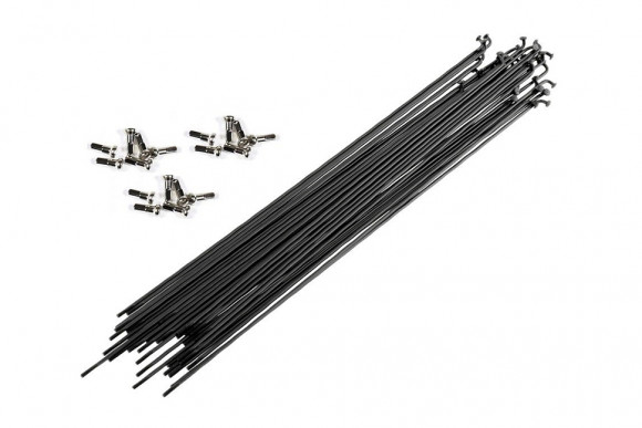 Набір спиць CSC BNB S14G 268MM з ніпелем 100PC, чорний