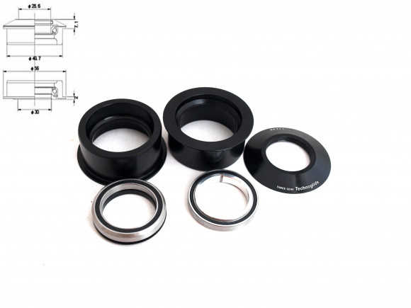 Рулевая колонка Tange Seiki ZSR, черный Рулевая колонка Tange Seiki ZSR, черный