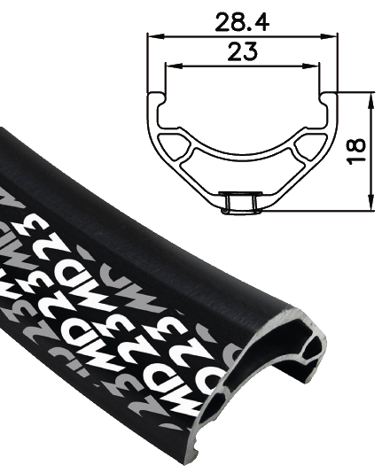 Обід Alex Rims MD23 FV 32H 700C, чорний