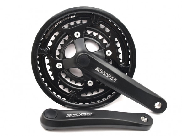 Шатун SR Suntour CW16 XCE T312 PBBG 170MM 42/34/24T, чорний