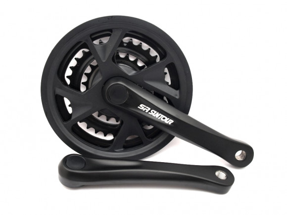 Шатун SR Suntour CW13 XR178N PBIBG 170MM 48/38/28T, чорний