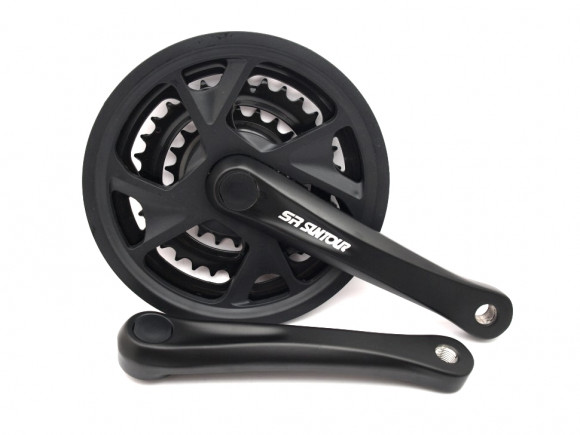 Шатун SR Suntour CW13 XR172N PBIBG 170MM 42/32/22T, чорний